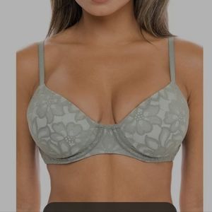 No Boundaries Lace Push Up Bra Sage Green 34A Adjustable Straps